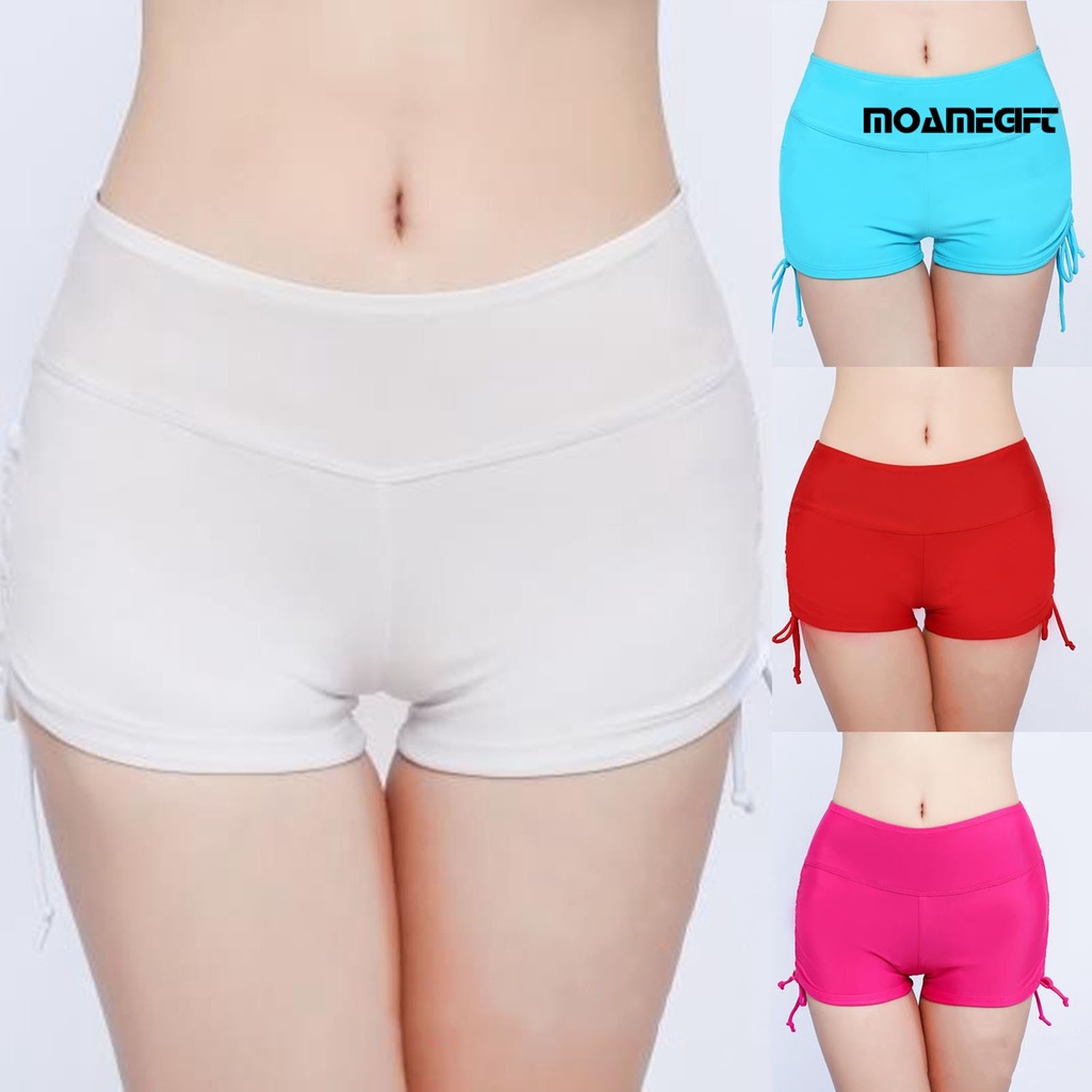 Quần Bơi Lưng Cao Dây Rút Bên Hông Co Giãn Tuyệt Vời Cho Nữ