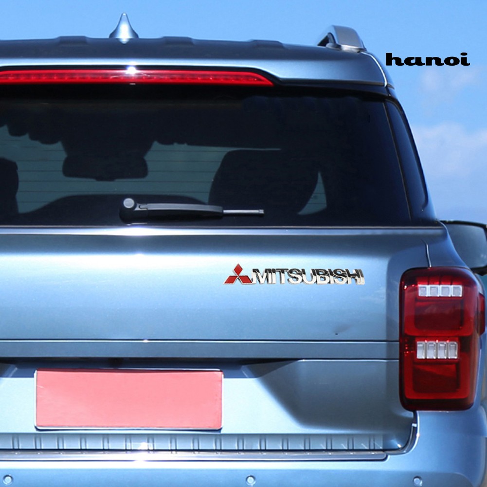 Miếng Dán Kim Loại Hình Logo 3d Chuyên Dụng Dành Cho Trang Trí Xe Hơi Mitsubishi