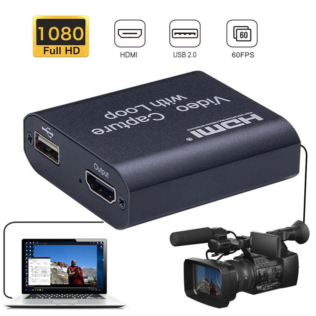 Thẻ capture hình ảnh cho máy quay phim / máy PS4 chuyển thẻ USB sang HDMI trực tiếp
