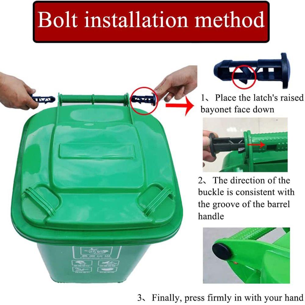 Bộ 2 / 4 Chốt Nhựa Gắn Thùng Rác Bánh Xe