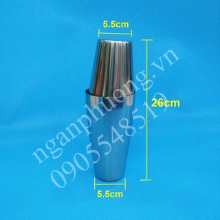 Bình lắc cocktail boston shaker inox. Bình lắc 2 mảnh . boston shaker 2 mảnh