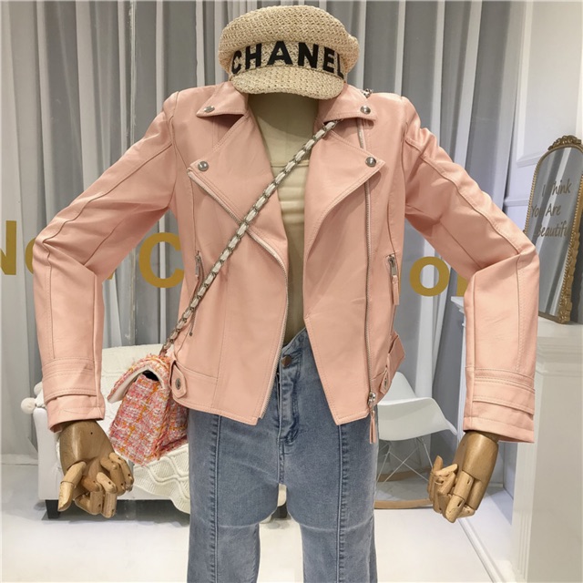 [ XẢ KHO 3 NGÀY ] Áo da nữ Quảng Châu màu hồng bền đẹp không bong tróc, có ảnh và video thật 928 HỒNG | BigBuy360 - bigbuy360.vn