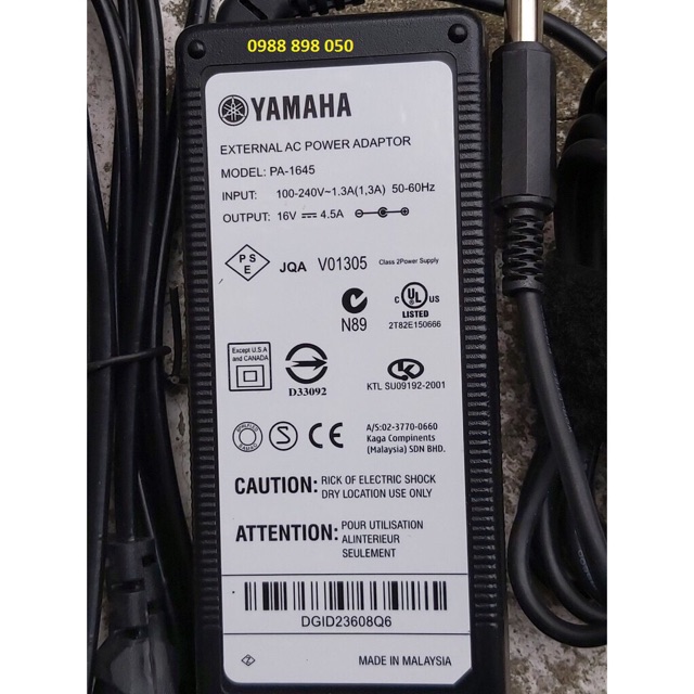Adapter yamaha 16v 4.5a