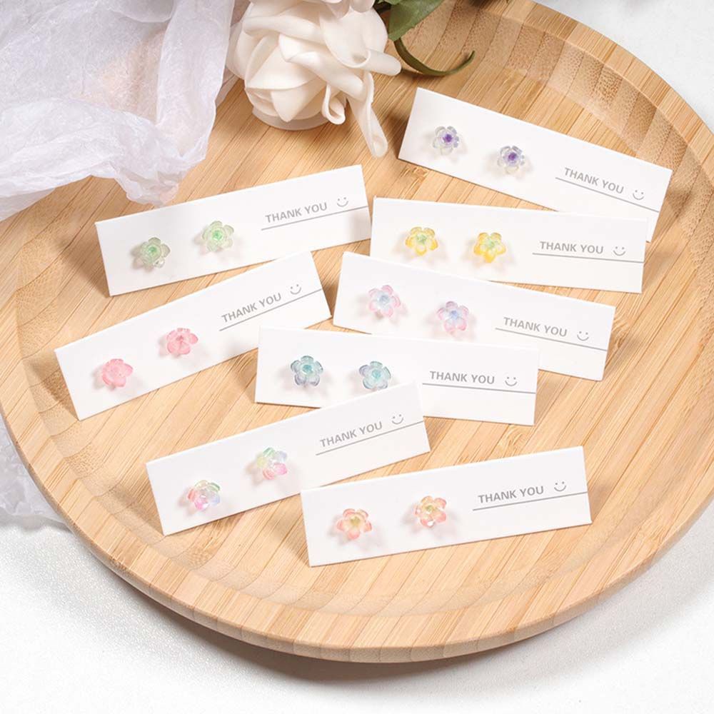 Bông tai đinh tán hình bông hoa bằng nhựa resin acrylic kiểu hình học phong cách Hàn Quốc cổ điển đơn giản cho bạn gái