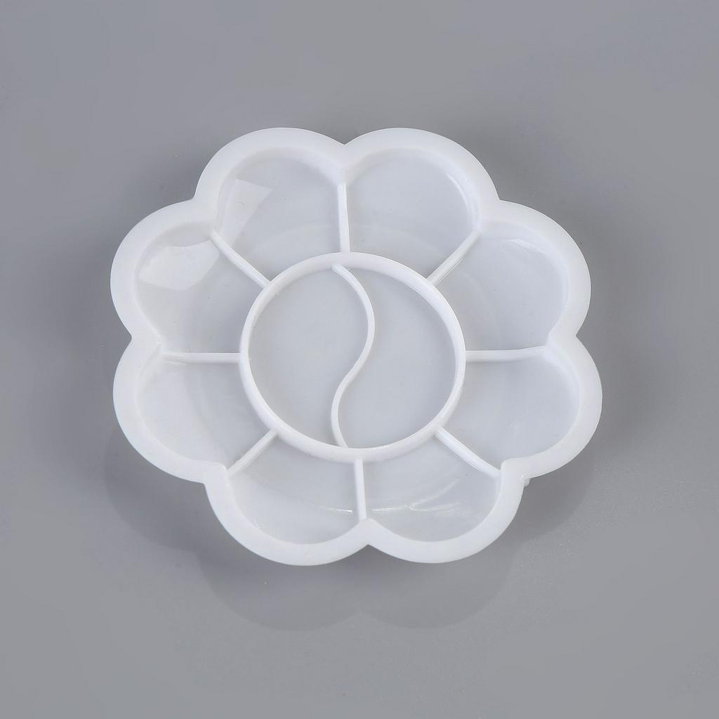 Đĩa pha màu hoa mai đồ thủ công mỹ thuật