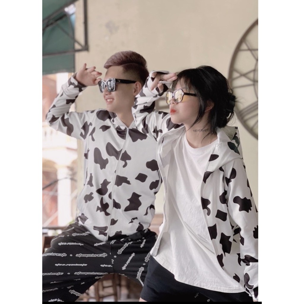 Áo trống nắng,áo khoác nắng hoodie bò sữa nam nữ trẻ trung năng động,vải co dãn thoáng khí. | BigBuy360 - bigbuy360.vn