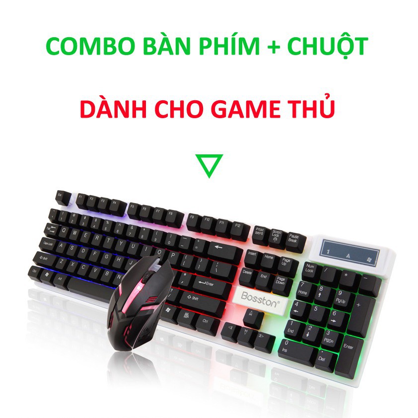(giá rẻ bất ngờ) BỘ BÀN PHÍM VÀ CHUỘT CHUYÊN GAME BOSTON LED 7 MÀU 8310 (quá rẻ )