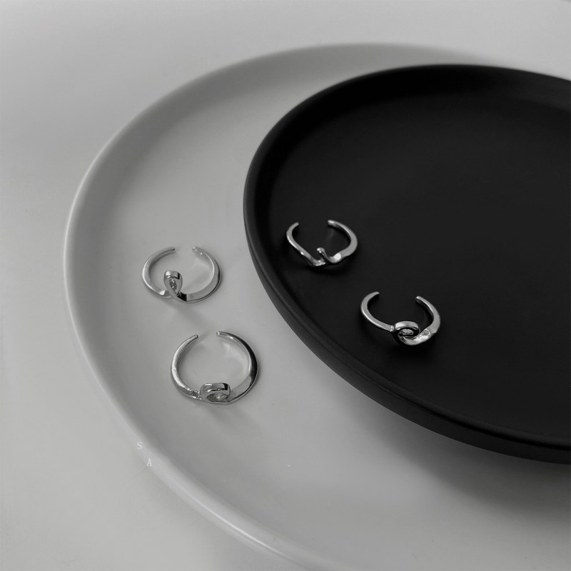 Bộ nhẫn hở đan chéo 191037 có thể điều chỉnh kích thước thiết kế đơn giản thời trang Hàn Quốc