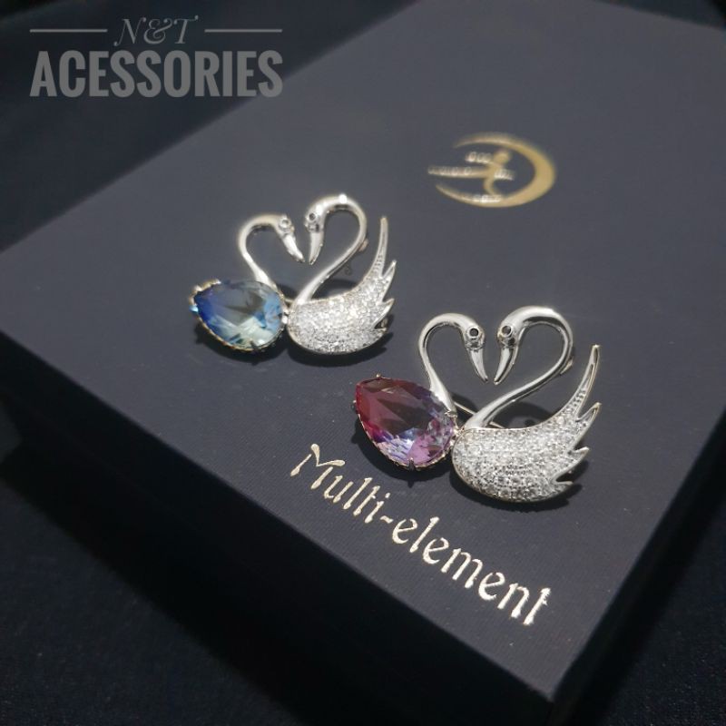 Cài Áo Pha Lê Thiên Nga