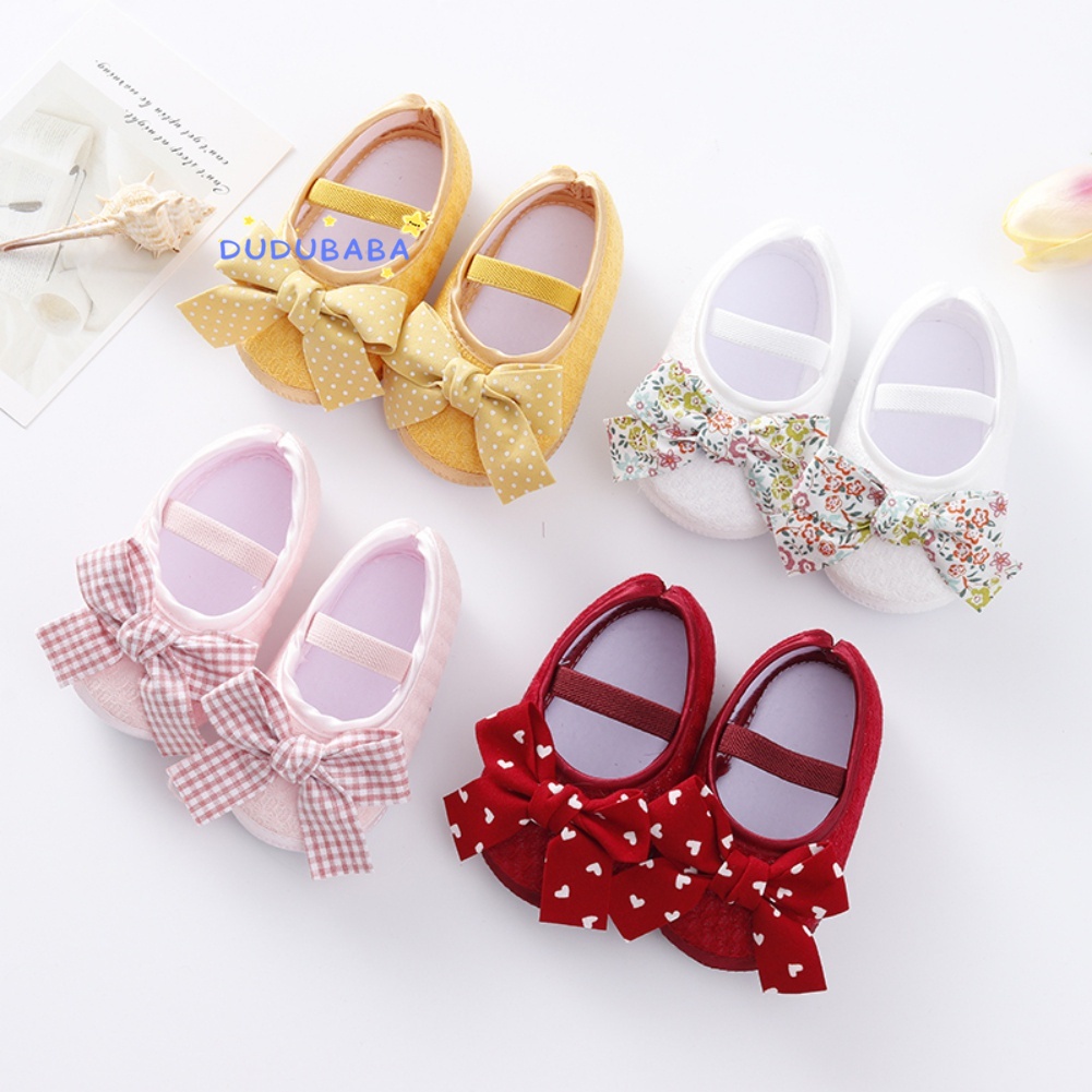 Giày Búp Bê Đính Nơ Chống Trượt Thời Trang Cho Bé Gái