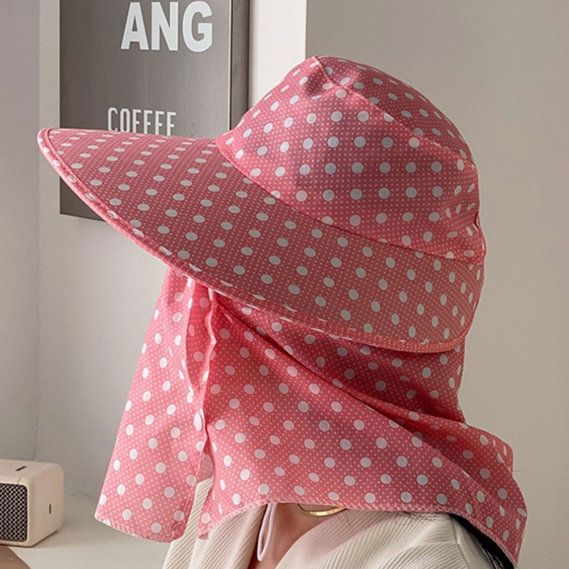 Mũ Chống Nắng Đi Biển Thoáng Khí Kèm Khăn Che Mặt Chống Mồ Hôi Dễ Phối Đồ Bất Ngờ Thời Trang Mùa Hè Cho Nữ