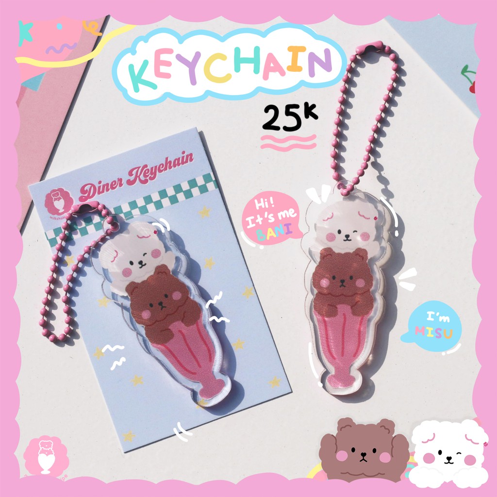 Móc khoá Keychain đa năng Diner Date ngọt ngào
