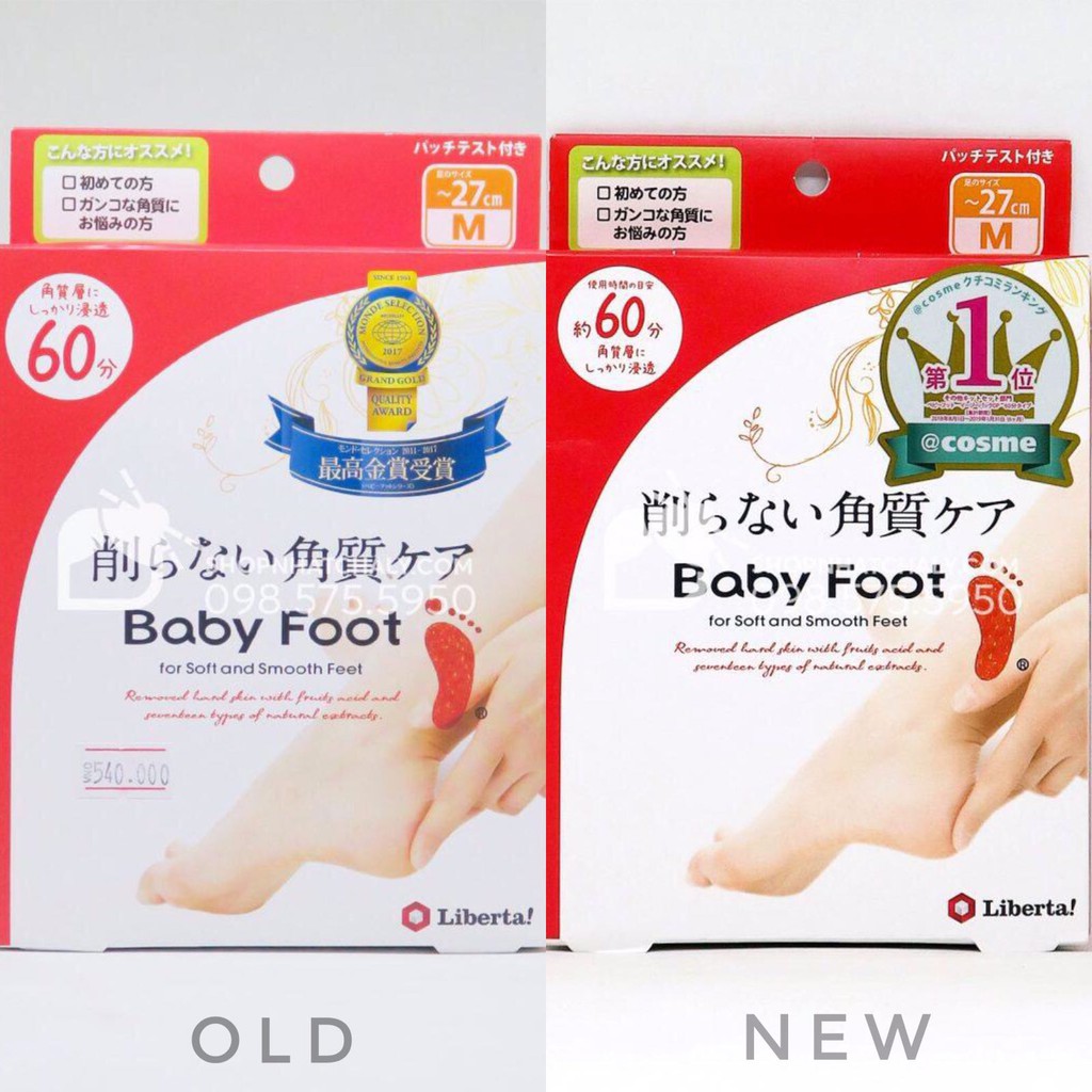 Túi ủ bong tẩy da chết cho bàn chân Baby Foot của Nhật Bản. Số 1 Cosme. Review cao. Chân mềm gót hồng chỉ 1 lần dùng