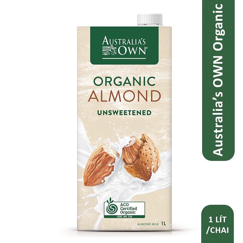 [Mã LT50 giảm 50k đơn 250k] Sữa hạnh nhân không đường Organic Australia's Own 1L