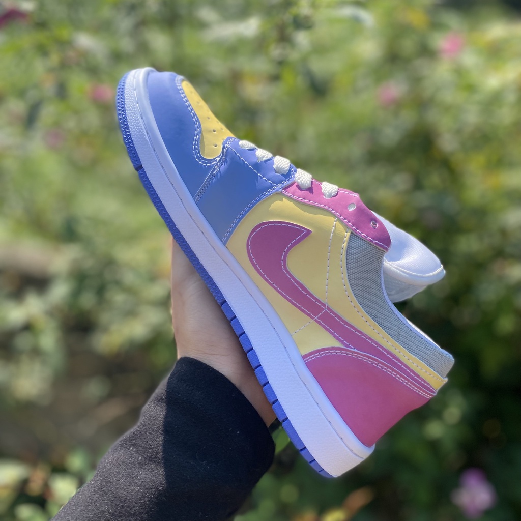 Giày thể thao Jordan 1 đổi màu cổ cao cổ thấp, Giày sneaker JD đổi màu UV cực chất nam nữ mới nhất
