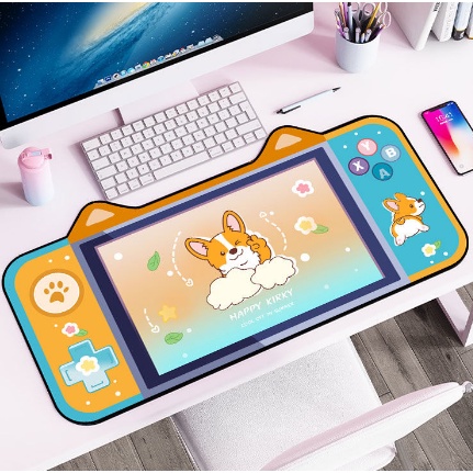 Tấm Lót Chuột Và Bàn Phím Máy Tính Cỡ Lớn Phối Tai Mèo Đáng Yêu Độc Đáo