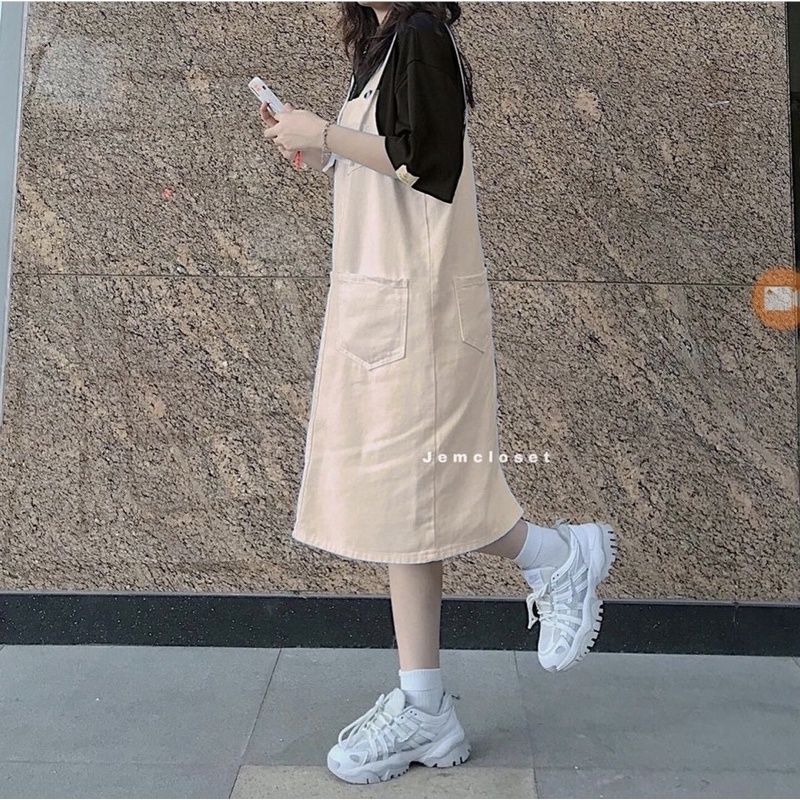 váy yếm kaki siêu xinh