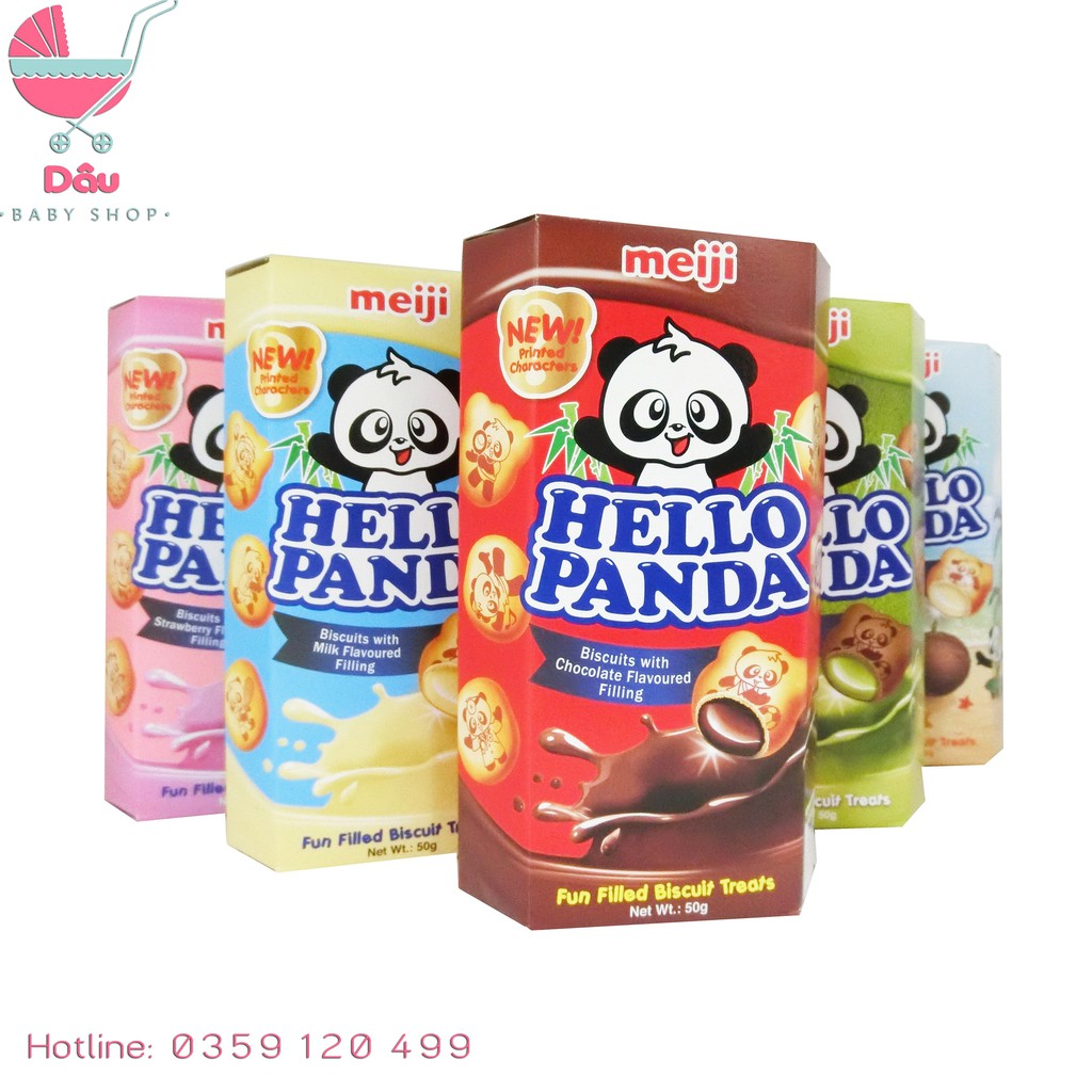 Bánh Gấu Meiji Hello Panda 5 vị