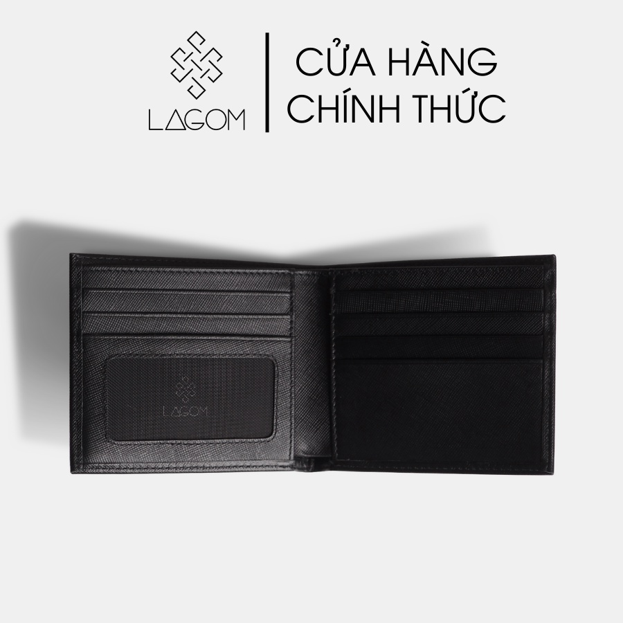 Ví nam Da Thật LAGOM Forest Bifold - dáng ngang có ngăn để ảnh