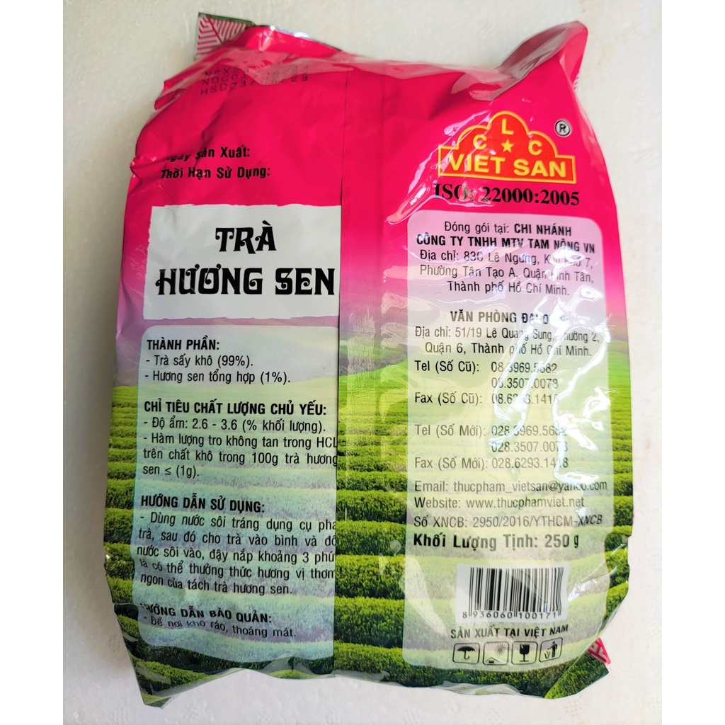 [GÓI LỚN 250g] TRÀ HƯƠNG SEN [VN] VIỆT SAN Tea with Lotus Flavour