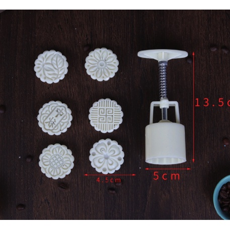 Khuôn Làm Bánh Trung Thu Ép Lò Xo Nhiều Size Kèm Mặt Ép B104