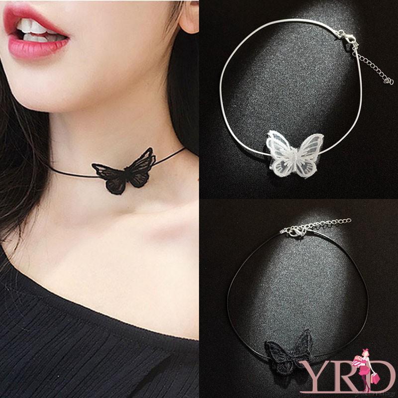 Dây đeo cổ họa tiết hình cánh bướm kiểu dáng đơn giản
