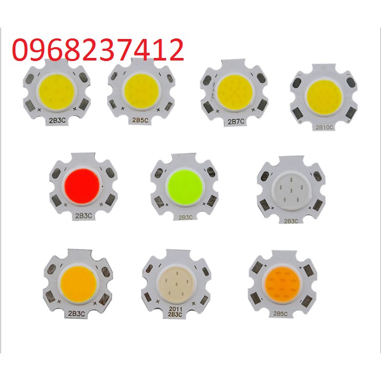 led cob 3w các màu