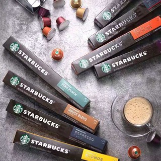 ♧Cà phê Starbucks nhập khẩu Thụy Sĩ Trang chủ Thưởng thức Espresso Ý NESPRESSO Viên nang đen 10 chiếc / hộp
