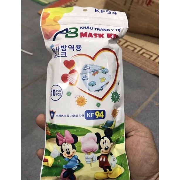 Khẩu trang trẻ em 4 lớp KF94 - Mask kids kháng khuẩn, an toàn dùng cho bé từ 5-10t tuổi