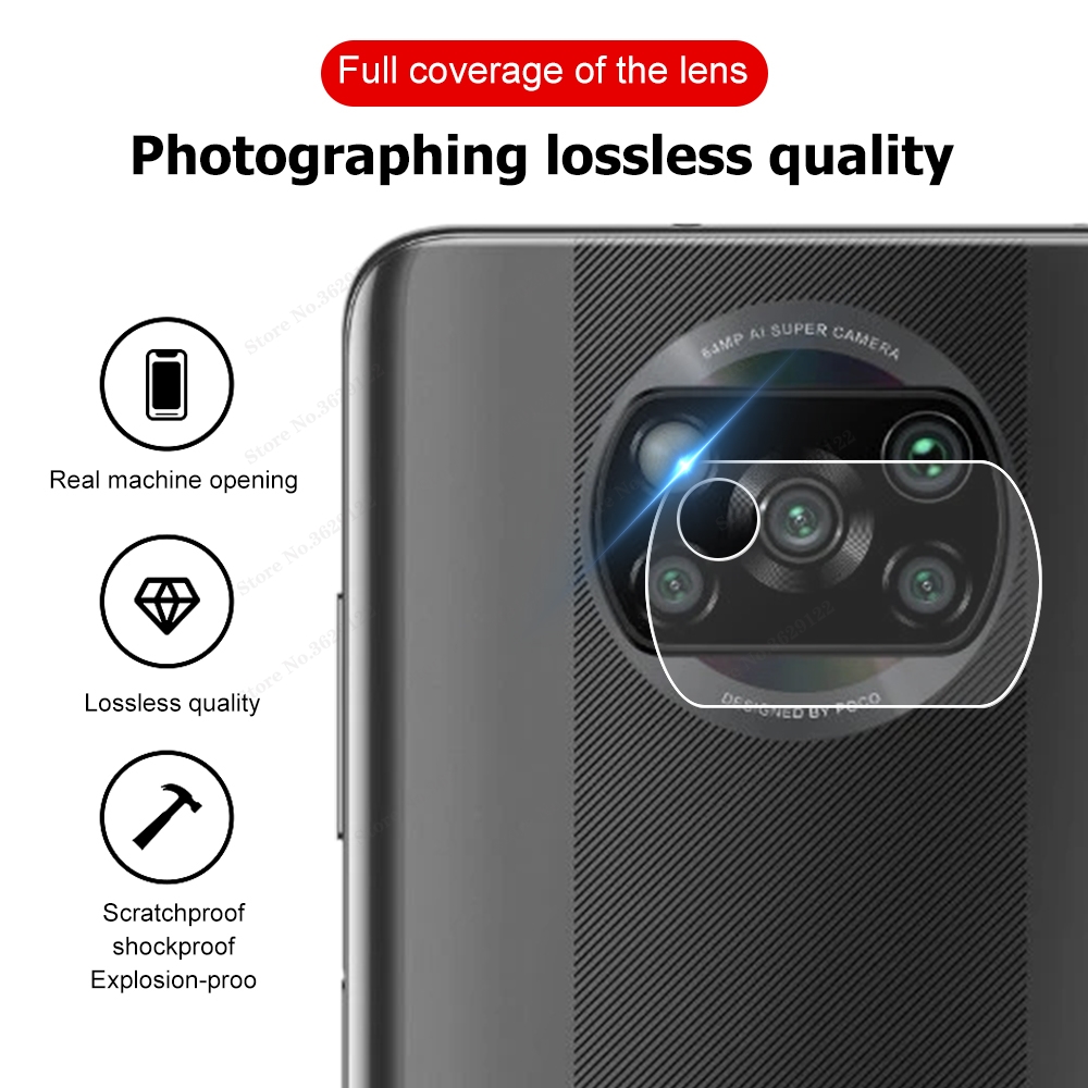 Kính cường lực bảo vệ camera cho Xiaomi Mi 11 Ultra 10t Pro Note 10 Lite Poco F3 X3 X4 GT Nfc M3 F2 9t Pro 9 Se A3