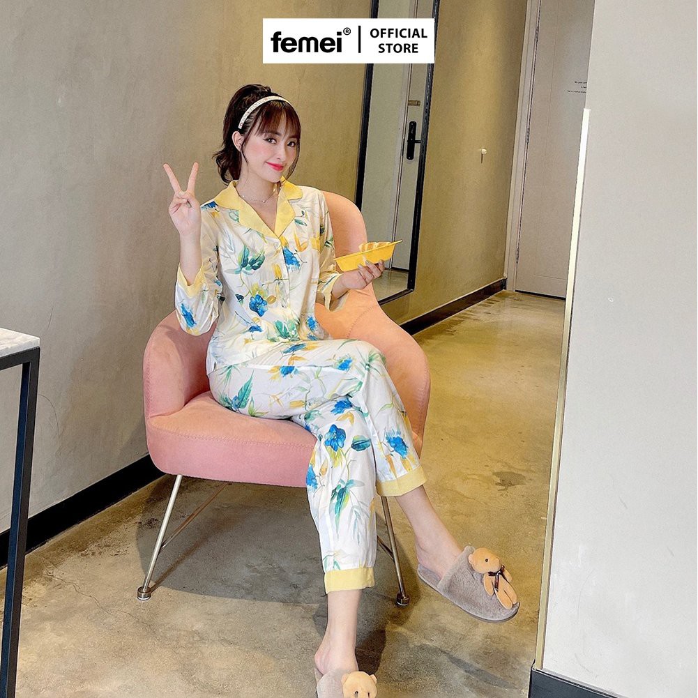 FEMEI - Bộ pyjama quần dài PND020 PINK SET
