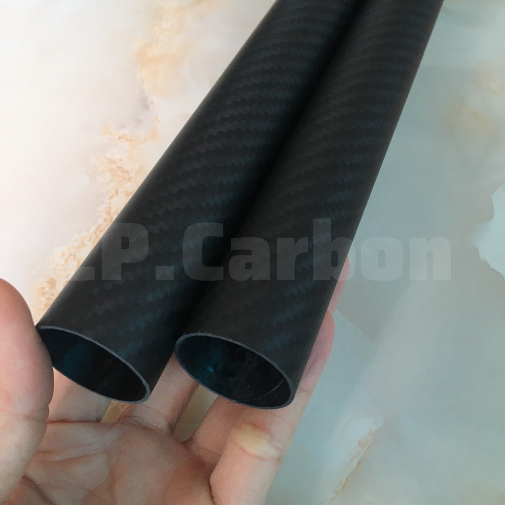 Ống carbon 3K rỗng dài 1 mét, đường kính ngoài 30mm, đường kính trong 28mm