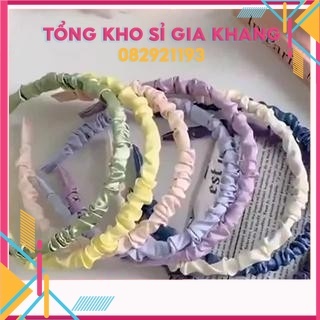 sp202 Băng Đô Vải Satin Xếp Ly Kiểu Hàn Quốc Xinh Xắn Cho Nữ