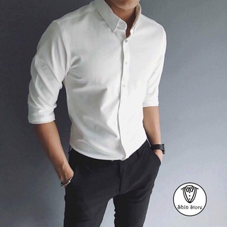 Sơ mi lụa Thái mềm mịn, chống nhăn, mặc rất mát - Màu Trắng quyến rũ