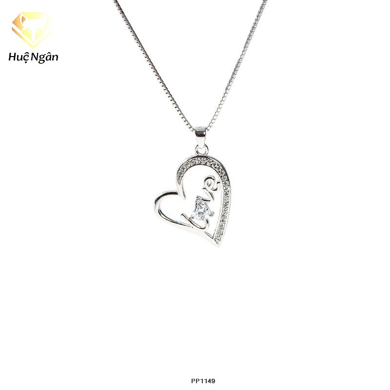 Dây chuyền bạc Ý 925 Huệ Ngân - Trái tim tình yêu PP1149
