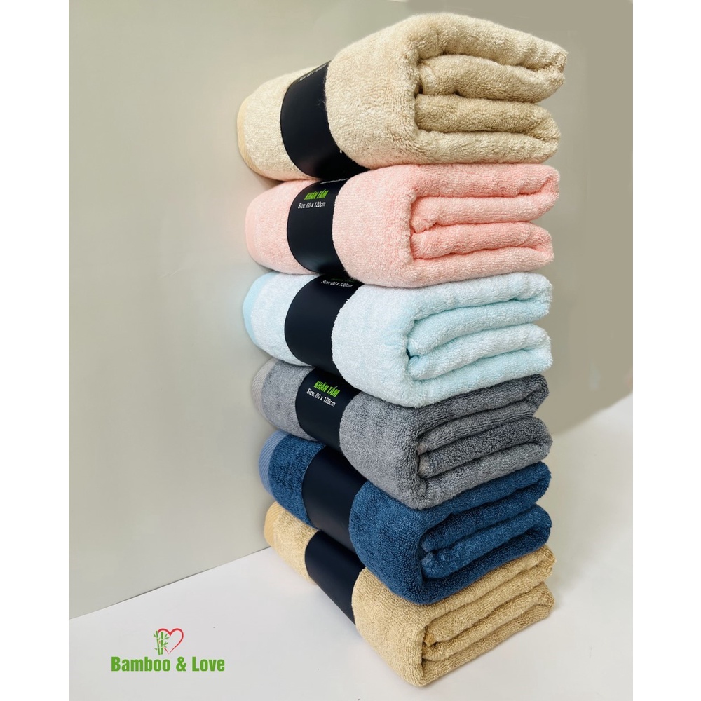 Khăn tắm sợi tre cao cấp Bamboo&amp;love 70x140cm
