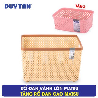 Rổ đan vành lớn Nhựa Duy Tân Matsu - Tặng rổ đan cao 1T4 - 1106+1101