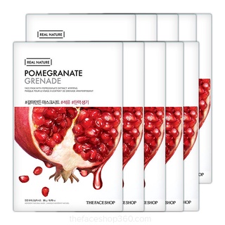 Set 10 miếng Mặt nạ lựu Real Nature Mask Pomegranate TheFaceShop