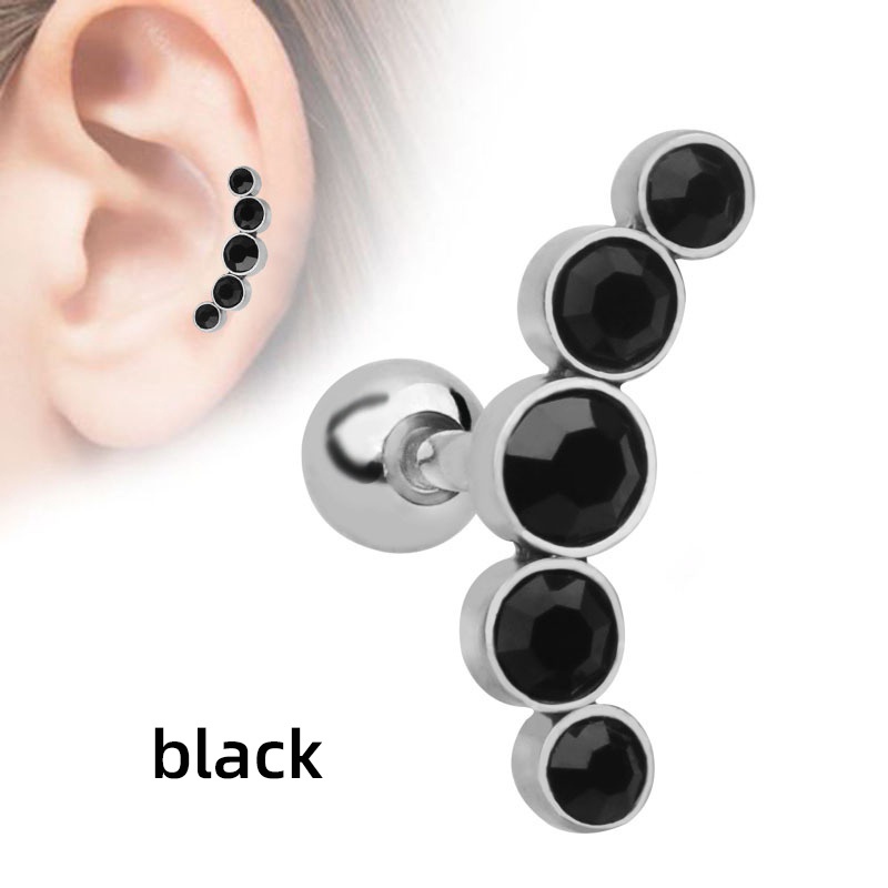 Hoa Tai Thép Không Gỉ Đính Đá Nhân Tạo Phong Cách Thời Trang Mới Cho Nữ