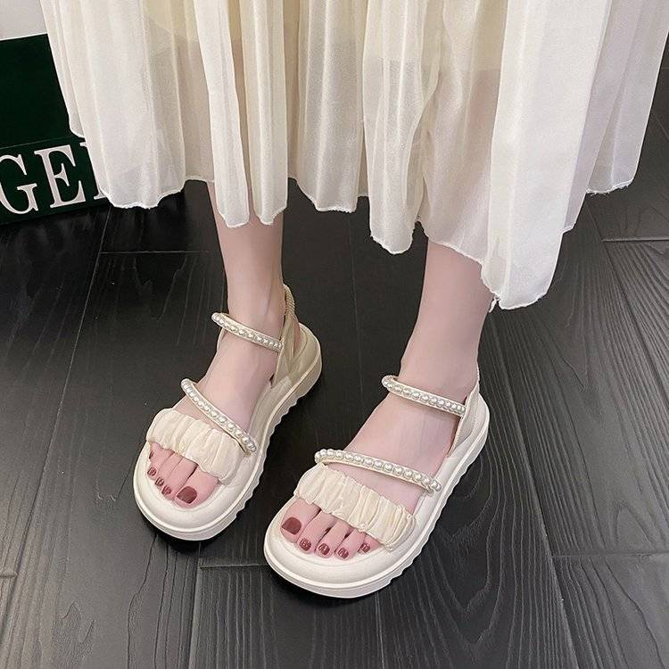 Sandal Đế Dày 5Cm Đa Năng Thời Trang Cho Nữ Mang Ngoài Trời