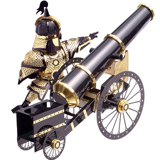 Mô Hình Lắp Ráp 3D Kim Loại Binh Sĩ & Súng Thần Công Artilleryman Style-P080-KG Piececool