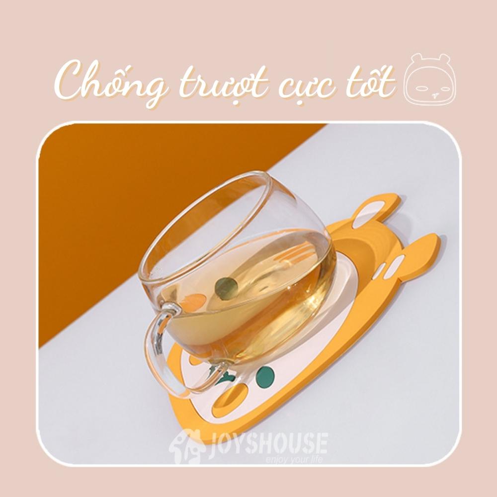 Lót ly silicon – Miếng lót ly silicon cute JOYSHOUSE