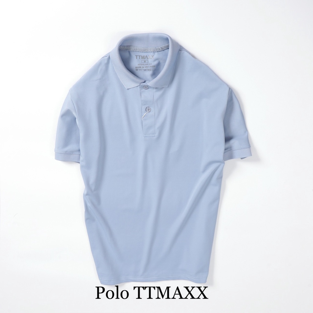 Áo Thun Nam polo Nam Cổ Bẻ TTMAXX Thun BAsic Tay Ngắn Trẻ Trung PL111 , Fom Chuẩn 5 Size Nhiều Màu