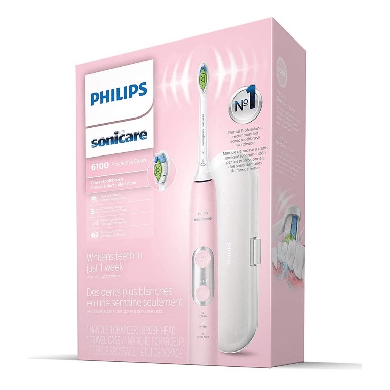 Bàn chải điện Philips Sonicare 6100 Protective Clean, 3 chế độ chải, 3 mức rung