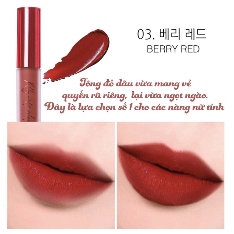 Son kem lì Care:nel Ruby Airfit Velvet Tint 4,5g | BigBuy360 - bigbuy360.vn