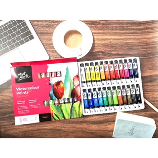 Màu nước dạng tuýp 12ml Mont Marte Hộp 18/24 màu