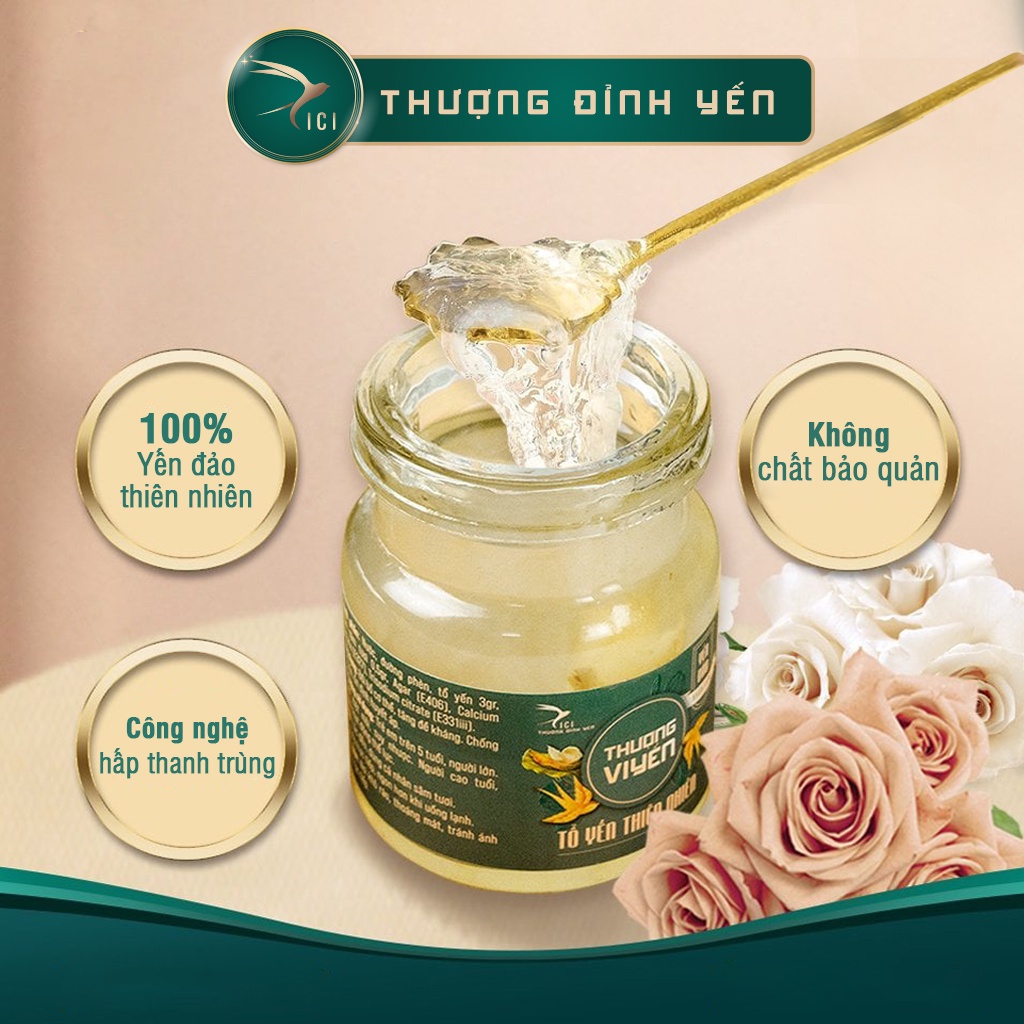 Tổ Yến Chưng Sẵn CICI THƯỢNG ĐỈNH YẾN Thượng Vy Yến Đông Trùng Hạ Thảo, Nhân Sâm Tăng Cường Miễn Dịch Hộp 1 Hũ x 70ml