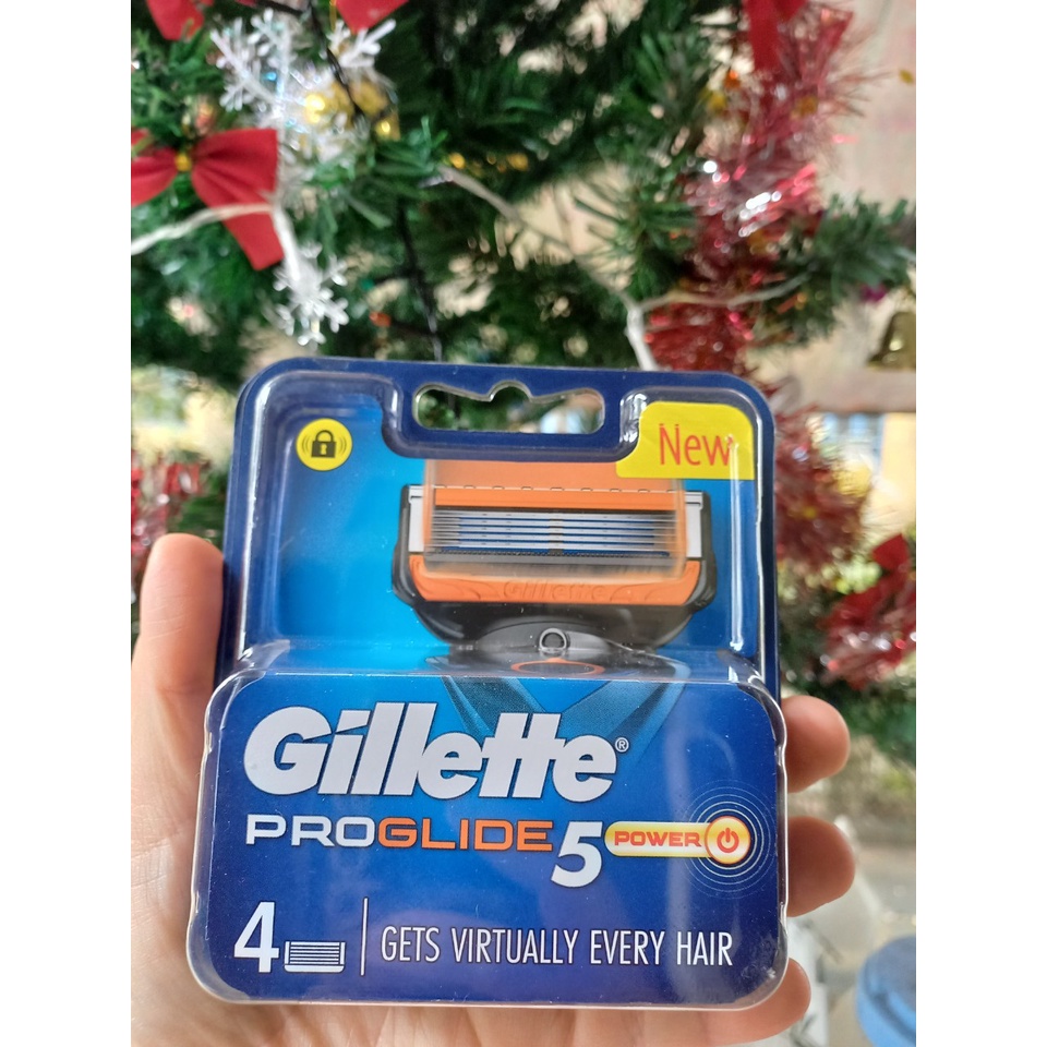 Hộp lưỡi dao cạo râu Gillette 5 lưỡi Fusion proshield/  Proglide Proglide power ( mẫu mới)