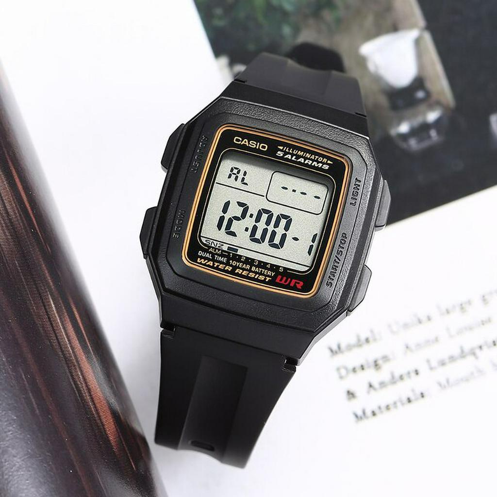 Đồng hồ Casio nam điện tử F-201WA-9ADF dây cao su chính hãng