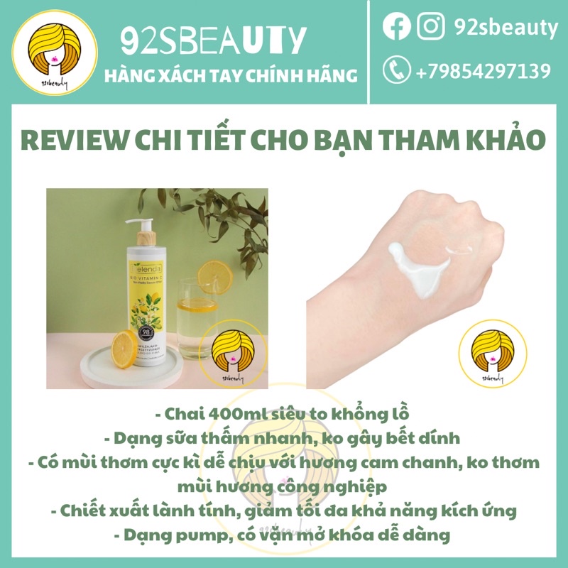 Sữa dưỡng thể trắng da Bielenda Bio Vitamin C Moisturizing And Toning Body Milk